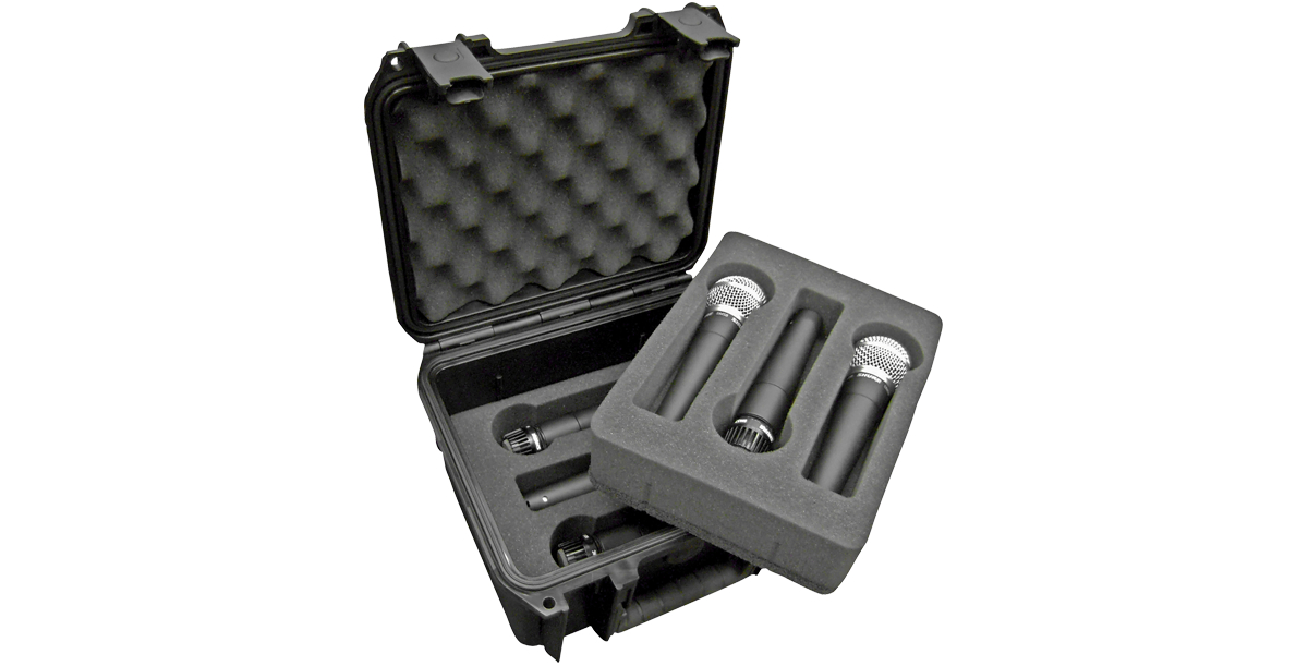 Photos - DJ Accessory SKB 3i-0907-MC6 Waterproof 6x Microphone Case 