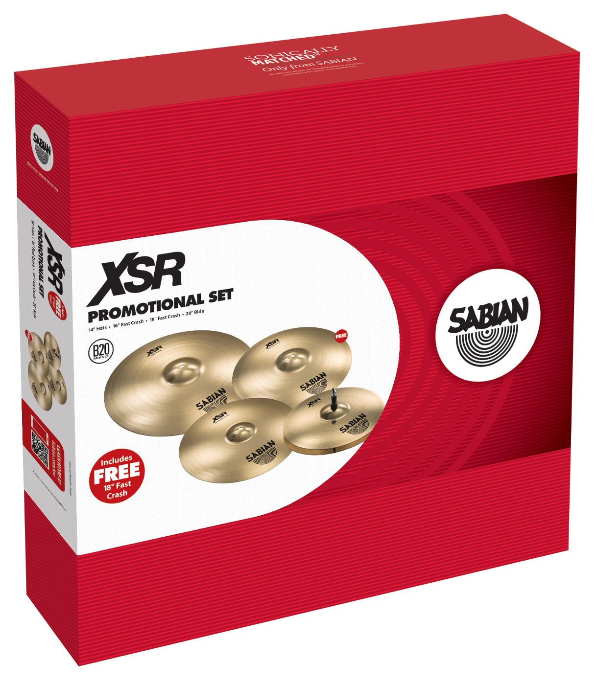Sabian XSR5005GB XSR Performance Set Cymbal Pack with 14