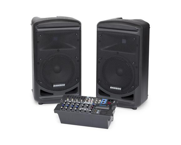 Photos - Speakers SAMSON XP800 8 Stereo 2-Way Portable PA Monitors 400W with Bluetooth and 8 