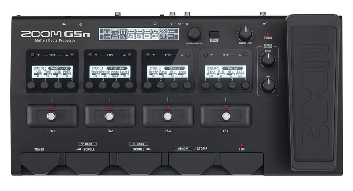 Zoom G5n Multi-Effects Processor with Expression Pedal and 9 Switches for Guitar for sale