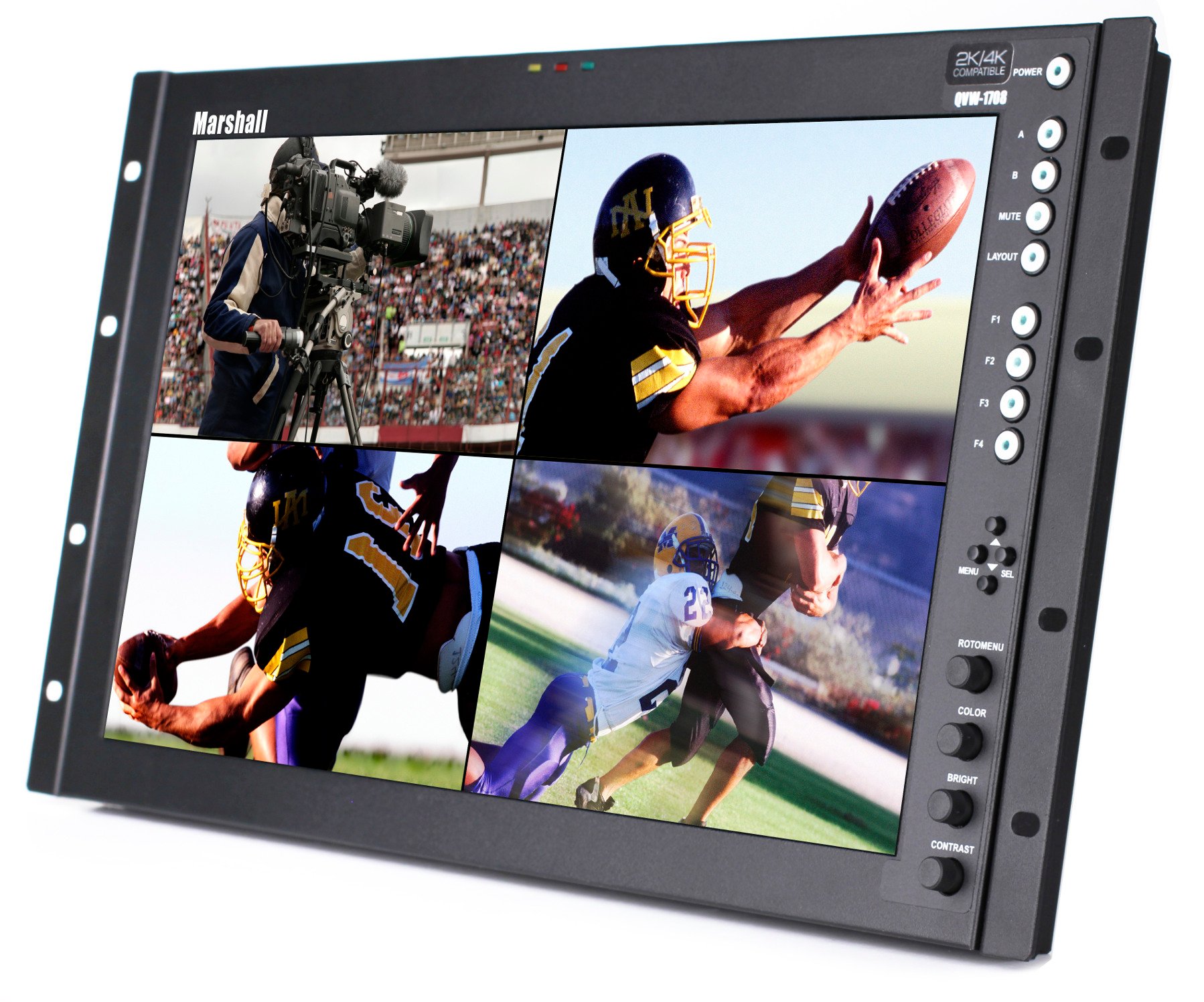 6ru 17 2k 4k monitor with quad viewer by marshall electronics qvw