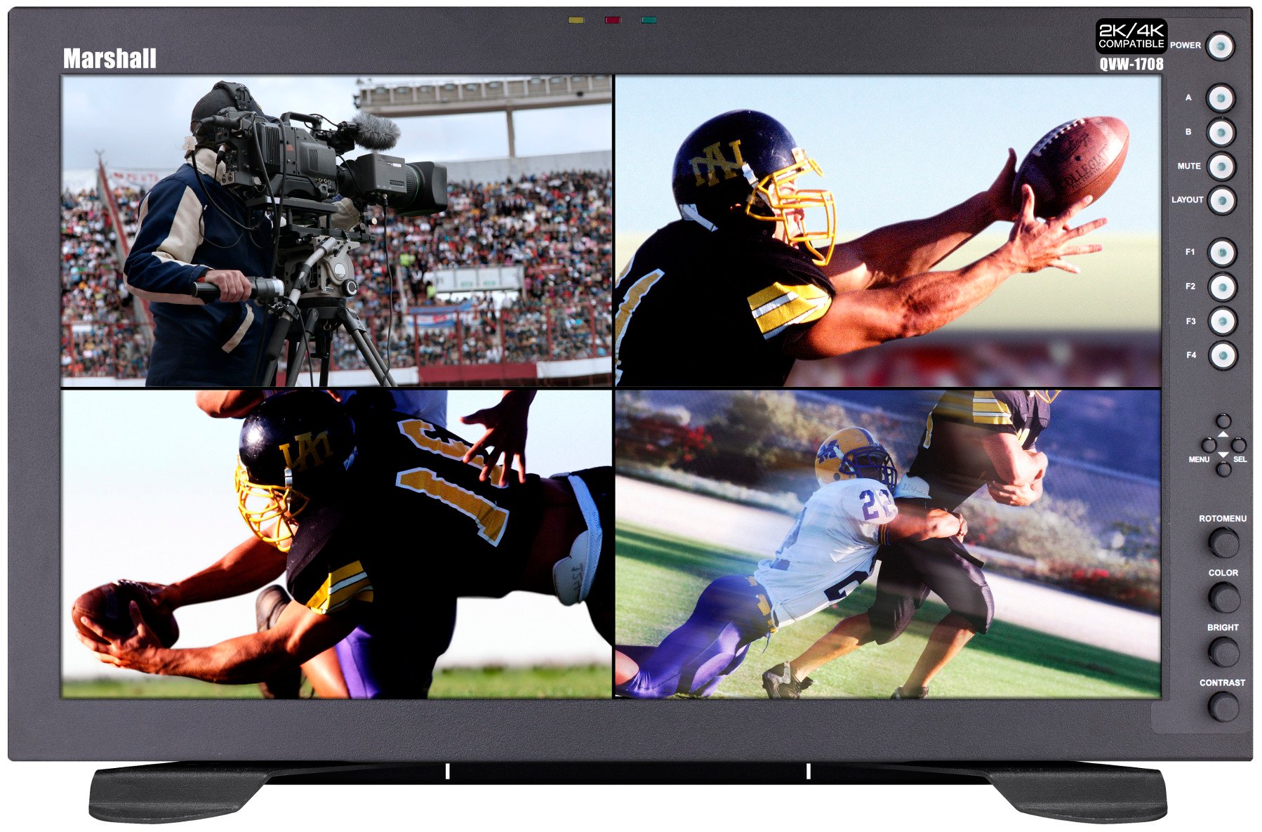 6ru 17 2k 4k monitor with quad viewer by marshall electronics qvw