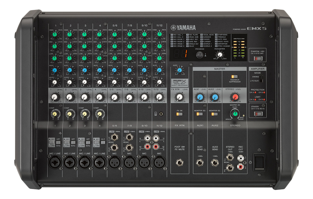 Photos - Mixing Desk Yamaha EMX5 Powered Mixer And Amplifier 