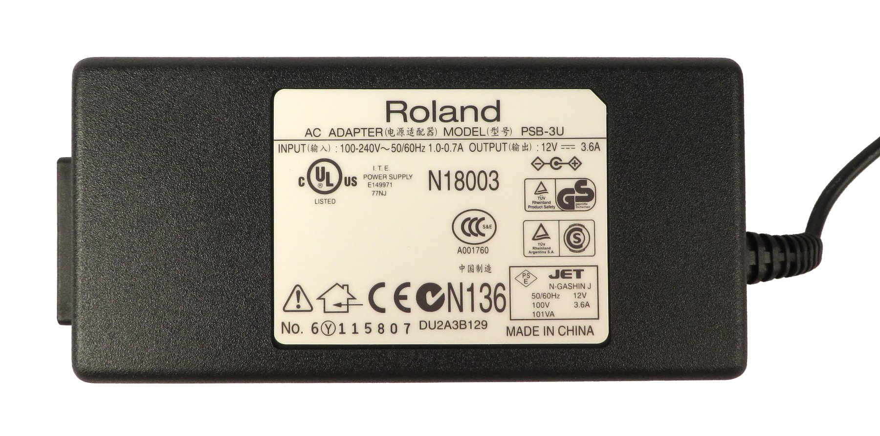 Roland 02900423 PSB-3U Power Supply for FP-5