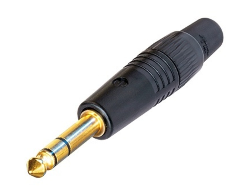 Neutrik NP3C-B 1/4" TRS Cable Connector With Gold Contacts And Black