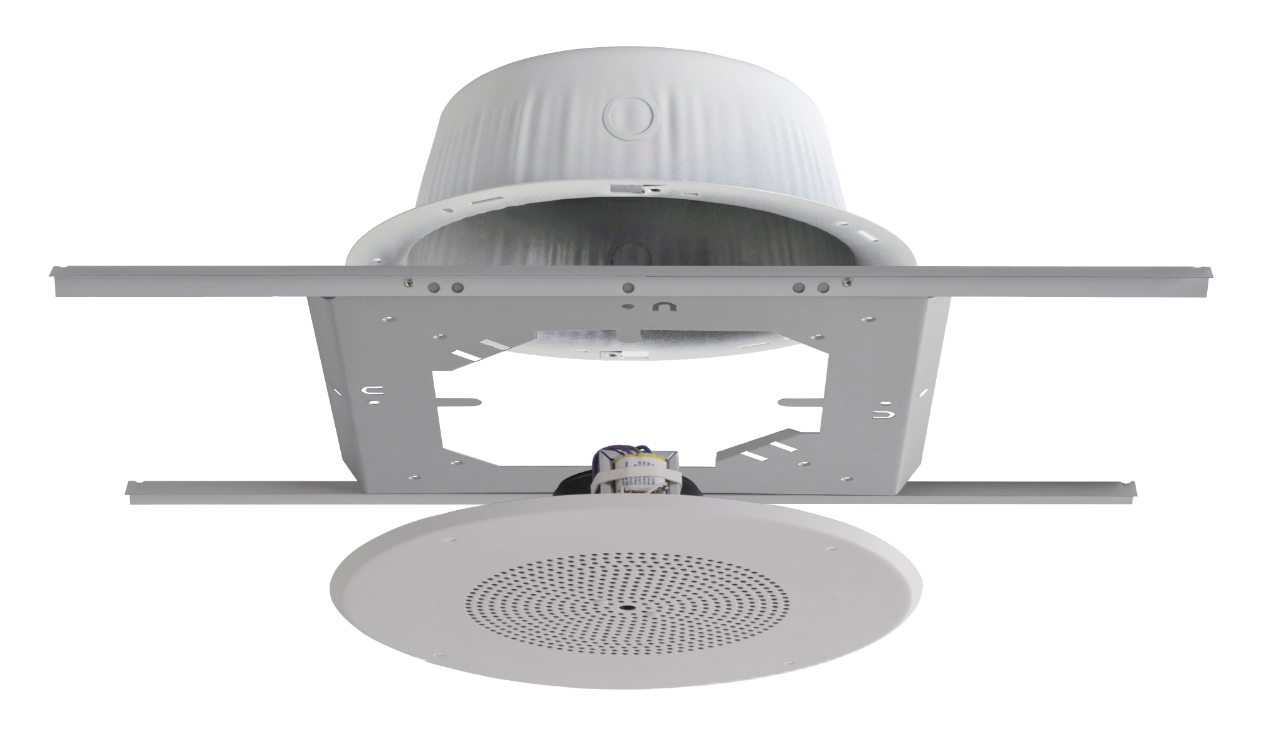 Quam Solution 2 Ceiling Speaker Bundle With 2 8c10x Bu Ws Vc Speakers Back Cans And Tile Bridge Supports