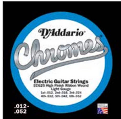 D`Addario ECG25 Regular Light Chrome Flatwound Electric Guitar Strings for sale