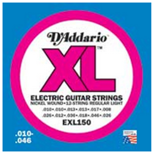 D`Addario EXL150 Regular Light 12-String Electric Guitar Strings for sale