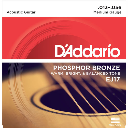 D`Addario EJ17 Medium Phosphor Bronze Acoustic Guitar Strings for sale