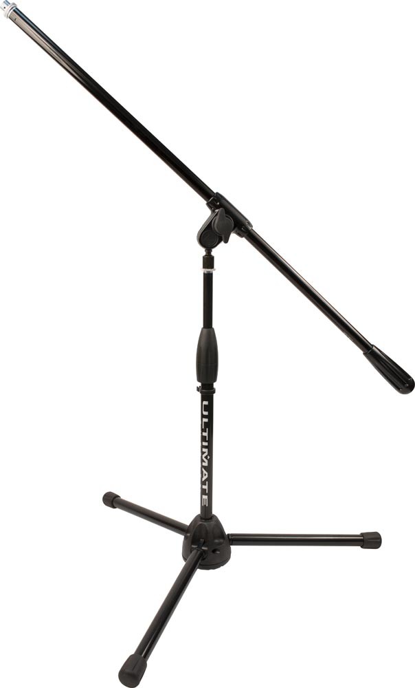 Short Microphone Mic Tripod Stand with Fixed-Length Boom Black 
