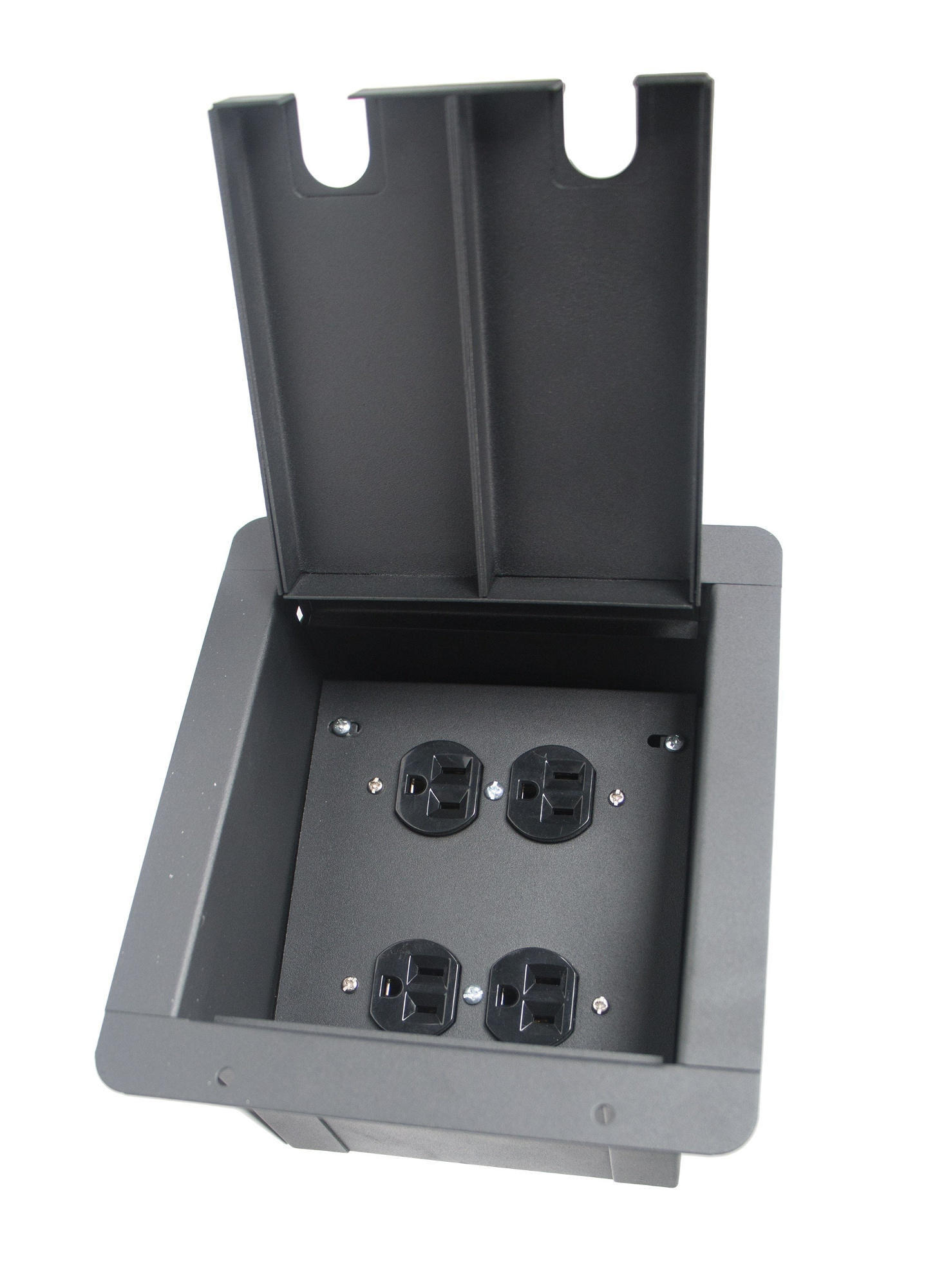 Elite Core Fb Quad Ac Recessed Floor Box With Quad Ac Outlets Full Compass Systems