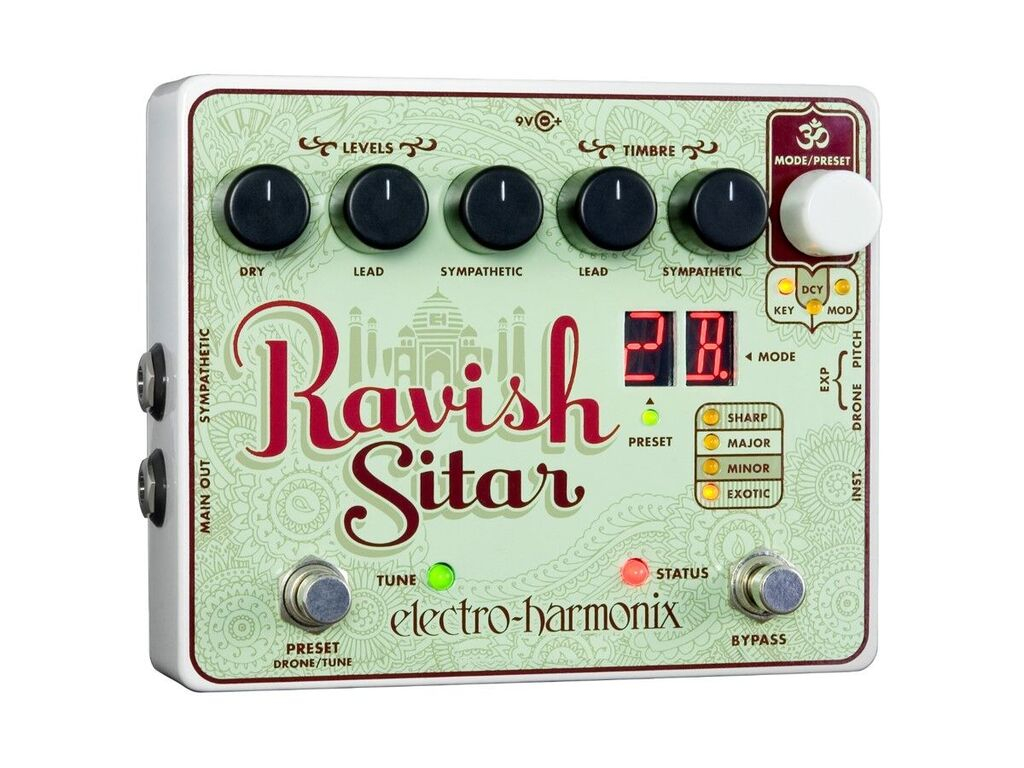 Electro-Harmonix RAVISH-SITAR-PEDAL Sitar Emulator Pedal for Guitar, PSU Included for sale