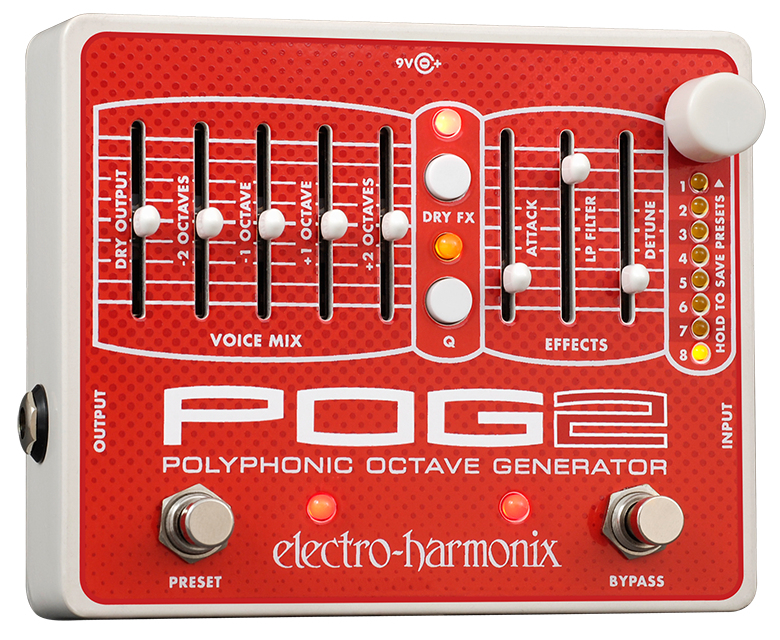 Photos - Effects Pedal Electro-Harmonix POG2 Polyphonic Octave Generator Pedal, PSU Included 