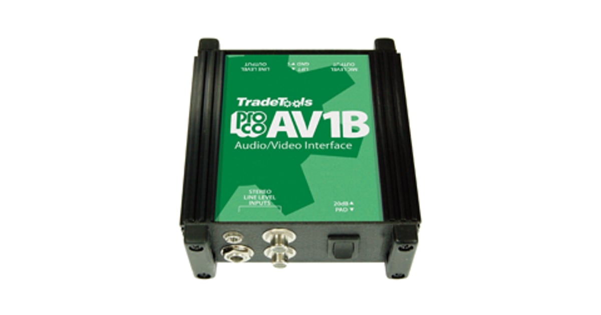 Pro Co Sound AV1B Audio Video Interface Pro Co Sound AV1B Audio Video Interface