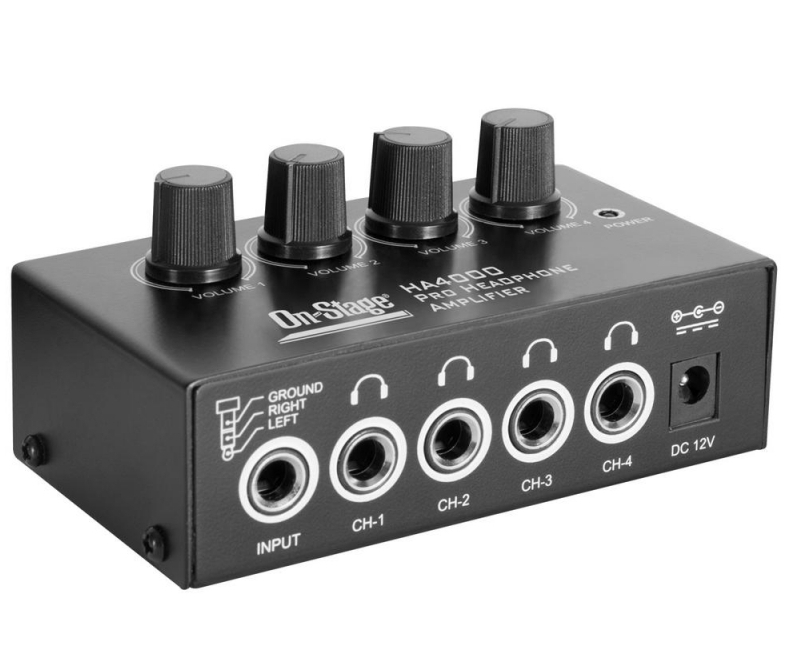 Photos - Headphone Amplifier On-Stage HA4000 4-Channel  
