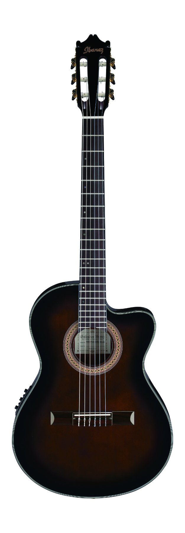 Ibanez GA35TCEDVS Thinline Cutaway Classical Acoustic-Electric Guitar for sale