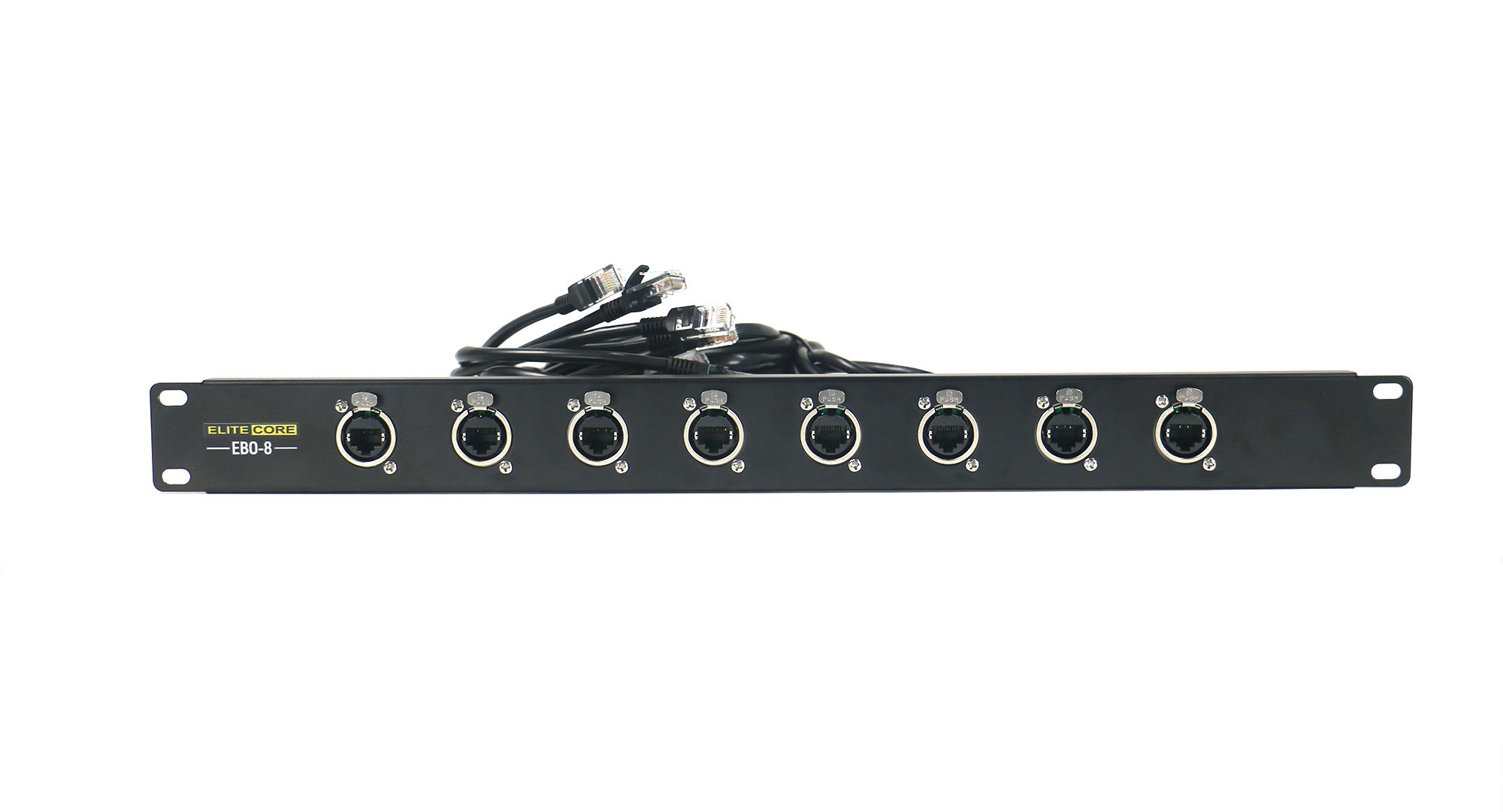 Elite Core EC-EBO8-HC 8 Channel Tactical Ethernet Ethercon Breakout w//Seetronic RJ45 Connectors /& Hinged Covers