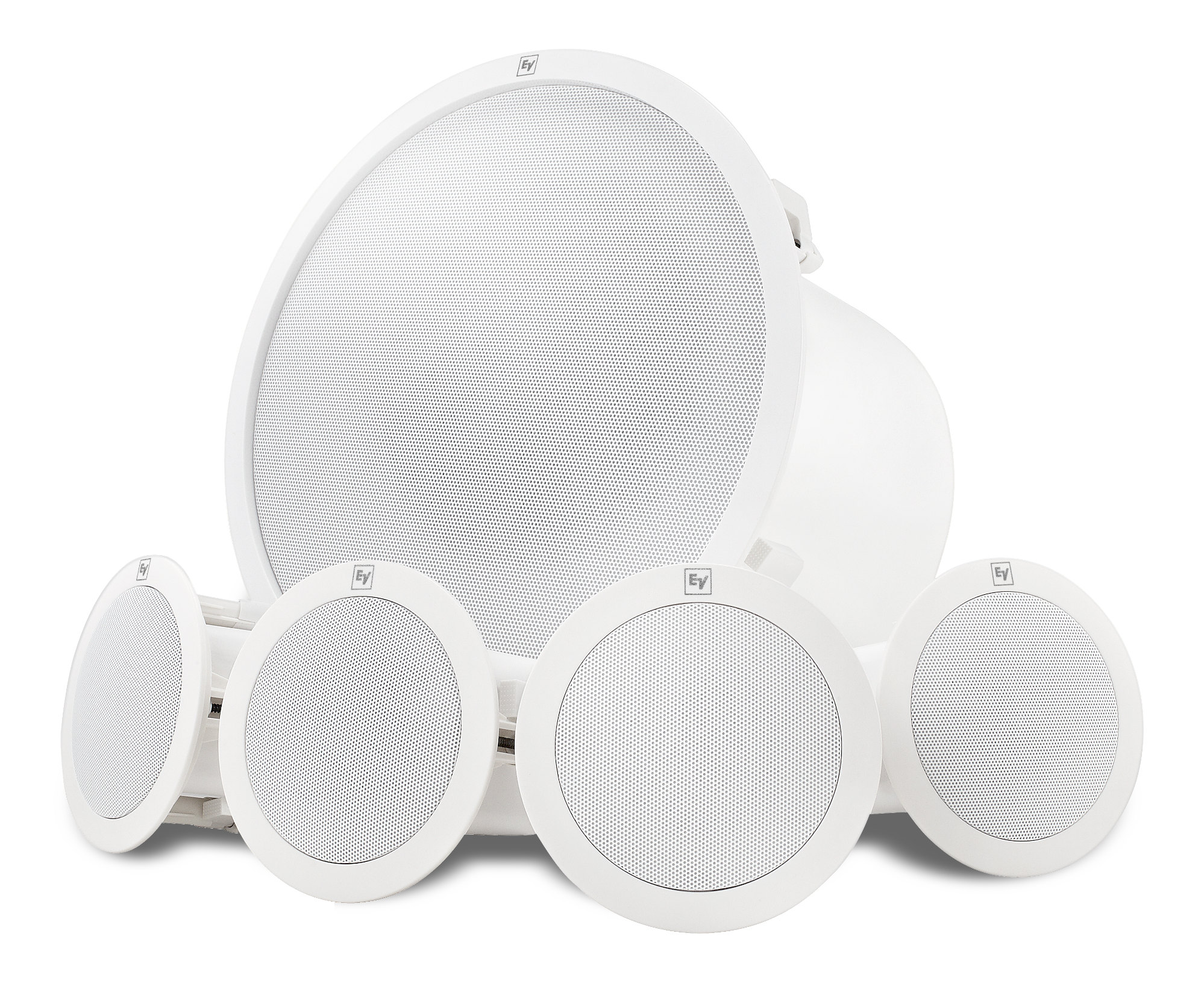 Electro Voice Evid C44 Ceiling Mount Speaker Package White Full