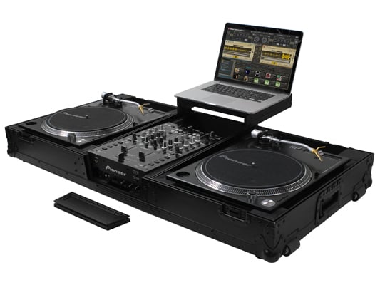 Photos - DJ Accessory Odyssey FZGSLBM10WRBL 46x9x23.5 Universal Turntable DJ Coffin with Wheels 