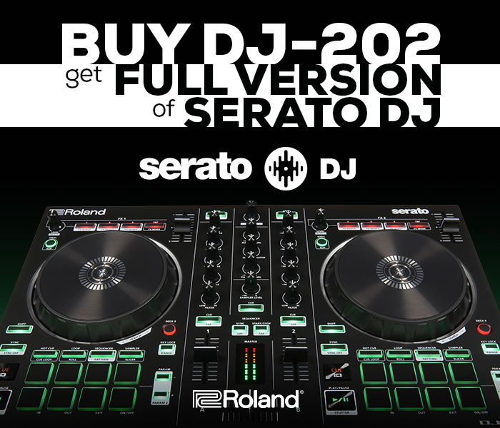 Roland DJ-202 DJ Controller 2-Channel Compact Serato DJ Roland DJ-202 DJ Controller 2-Channel Compact Serato DJ