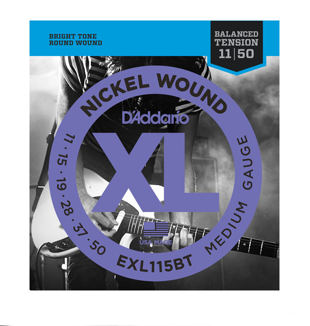 D`Addario EXL115BT Elecric Guitar Strings, Nickel Wound, Balanced Tension Medium 11-50 for sale