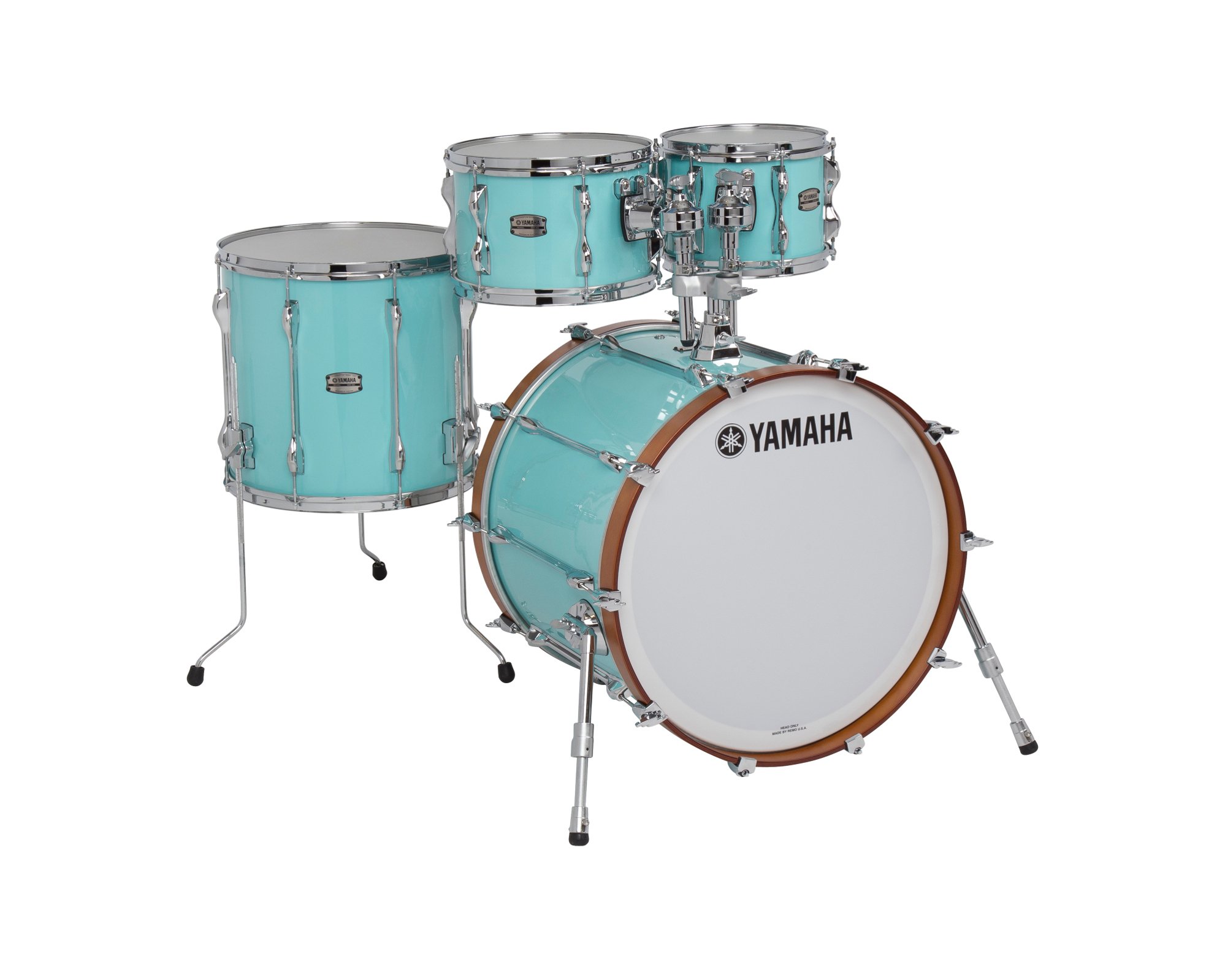 Lezen Geld rubber hoofdonderwijzer Yamaha Recording Custom 4-Piece Shell Pack - Surf Green 10"x7.5" And 12"x8"  Rack Toms, 16"x15" Floor Tom, And 22"x18" Bass Drum | Full Compass Systems