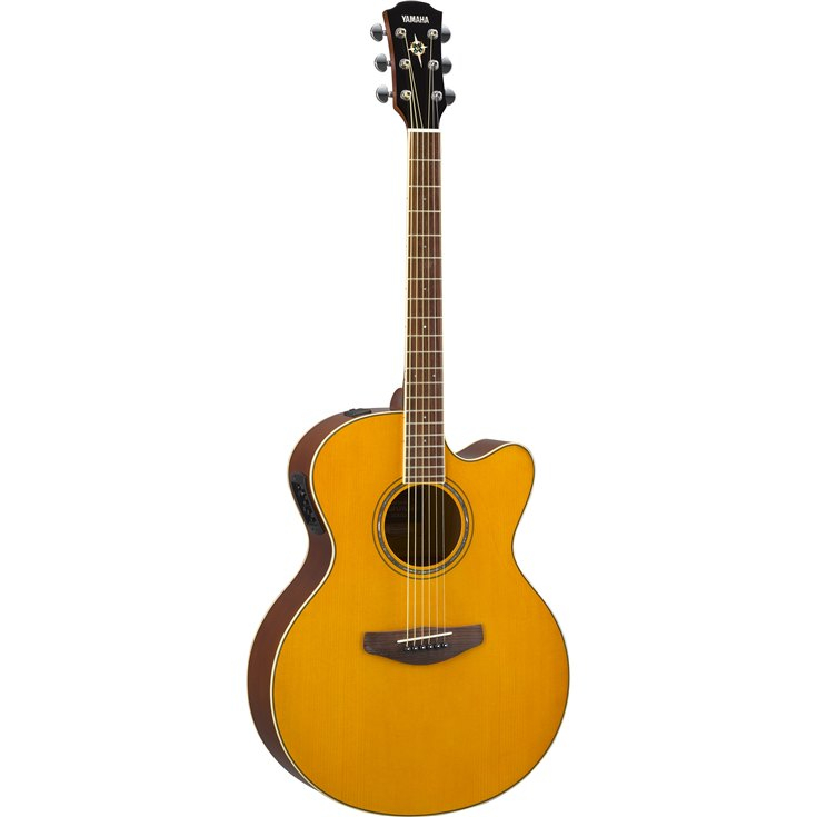 Yamaha CPX600 Medium Jumbo Cutaway Acoustic-Electric Guitar, Spruce Top - Vintage Tint for sale