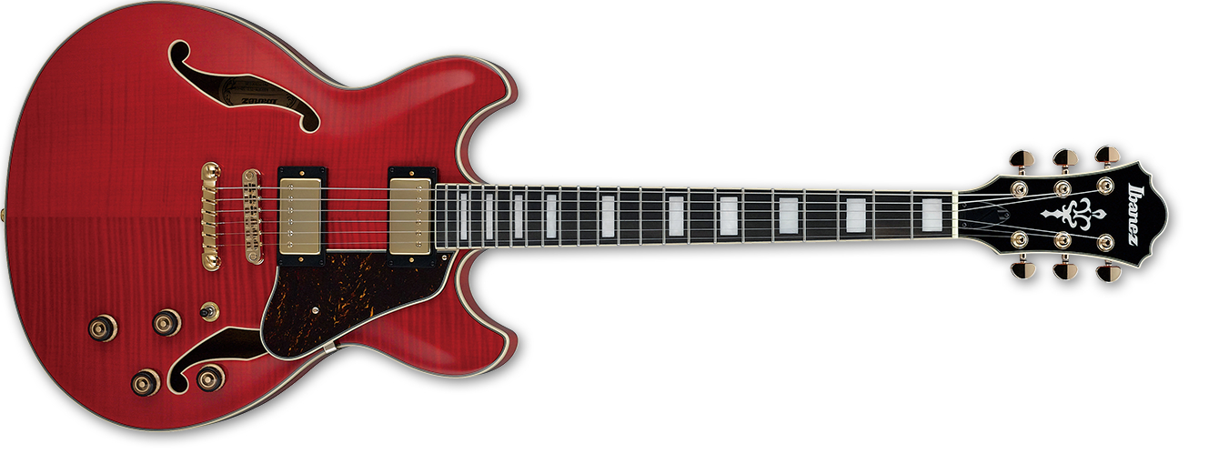 Ibanez AS93FM AS Artcore Expressionist 6 String Electric Guitar - Transparent Cherry Red for sale