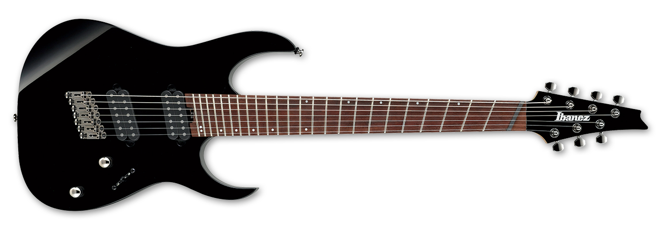 Ibanez RGMS7 RG Multi Scale 7 String Electric Guitar - BLACK for sale