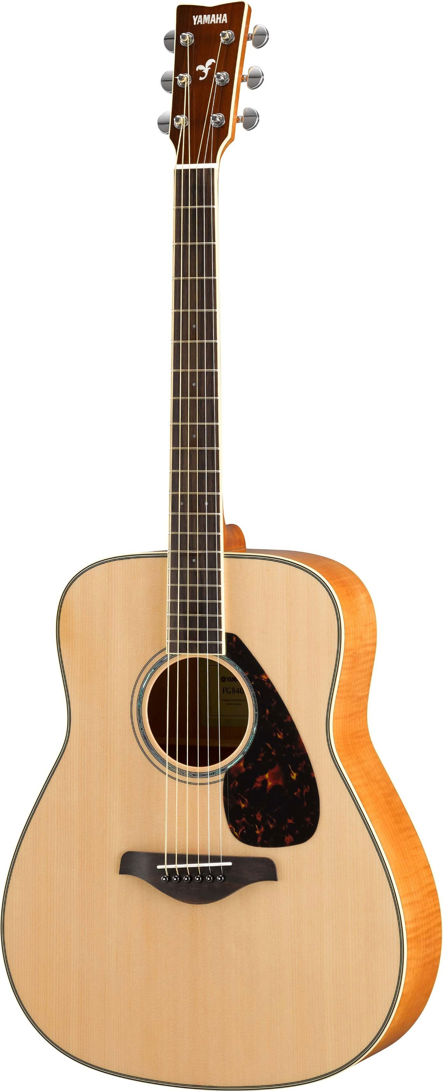 Yamaha FG840 Dreadnought Acoustic Guitar, Sitka Spruce Top and Flame Maple Back and Sides for sale