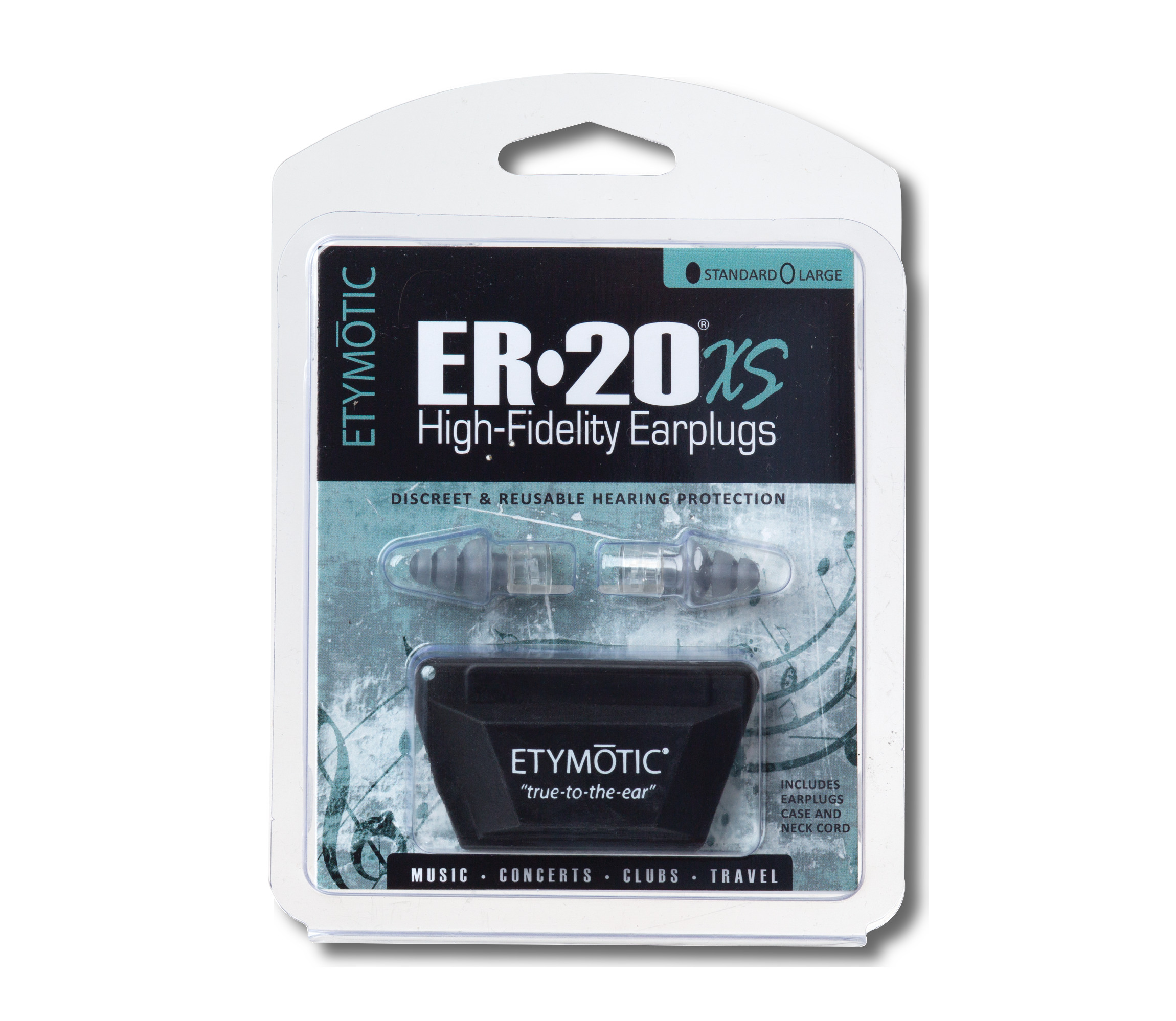 Clear Etymotic ER-20XS Universal Fit High Fidelity Earplugs 