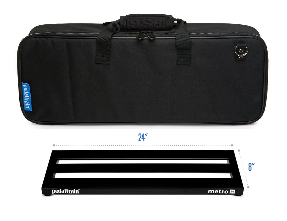 Pedaltrain PT-M24-SC Metro 24 Three-Rail 24 Wide Pedalboard with Soft Case for sale