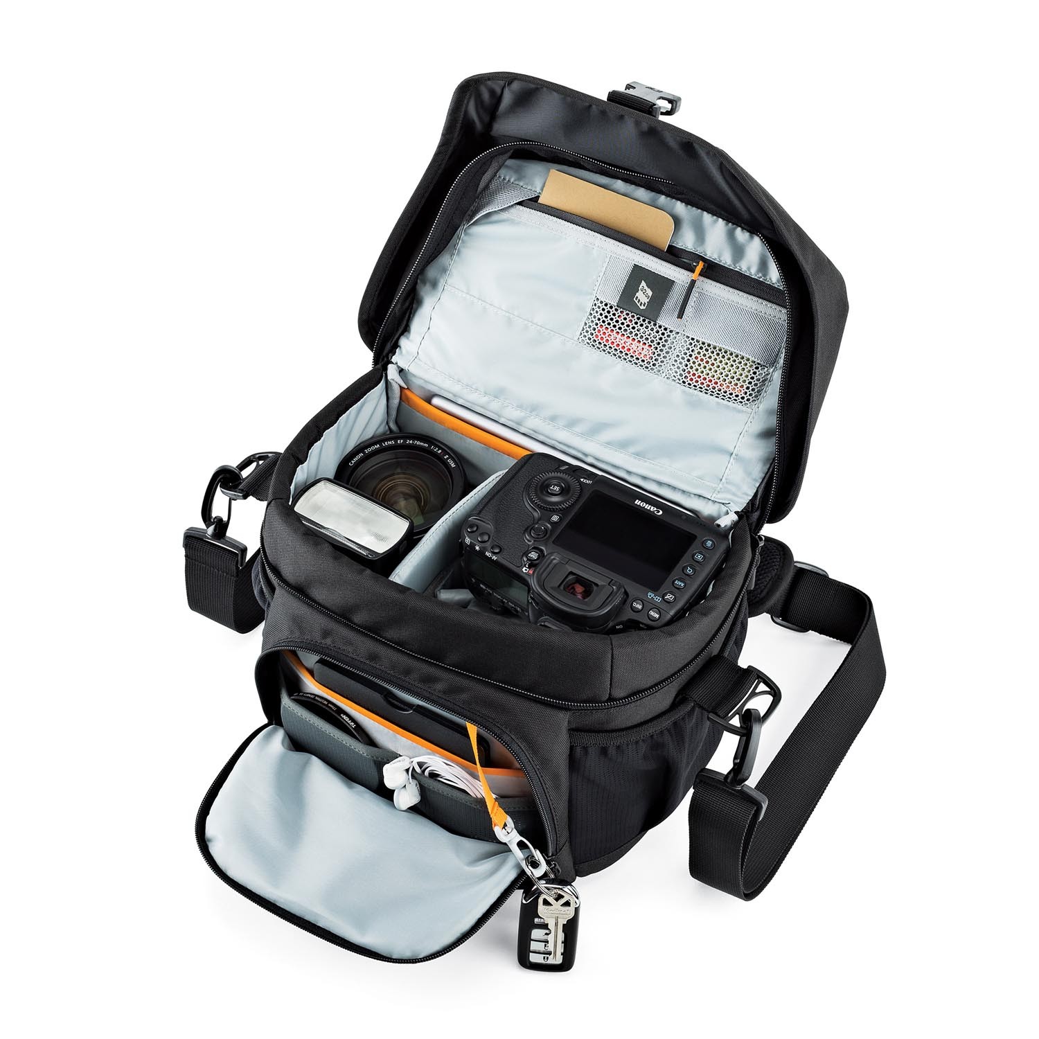 LowePro LP37123 Nova 180 AW II Camera Shoulder Bag For Pro DSLR Cameras & Accessories In Black ...