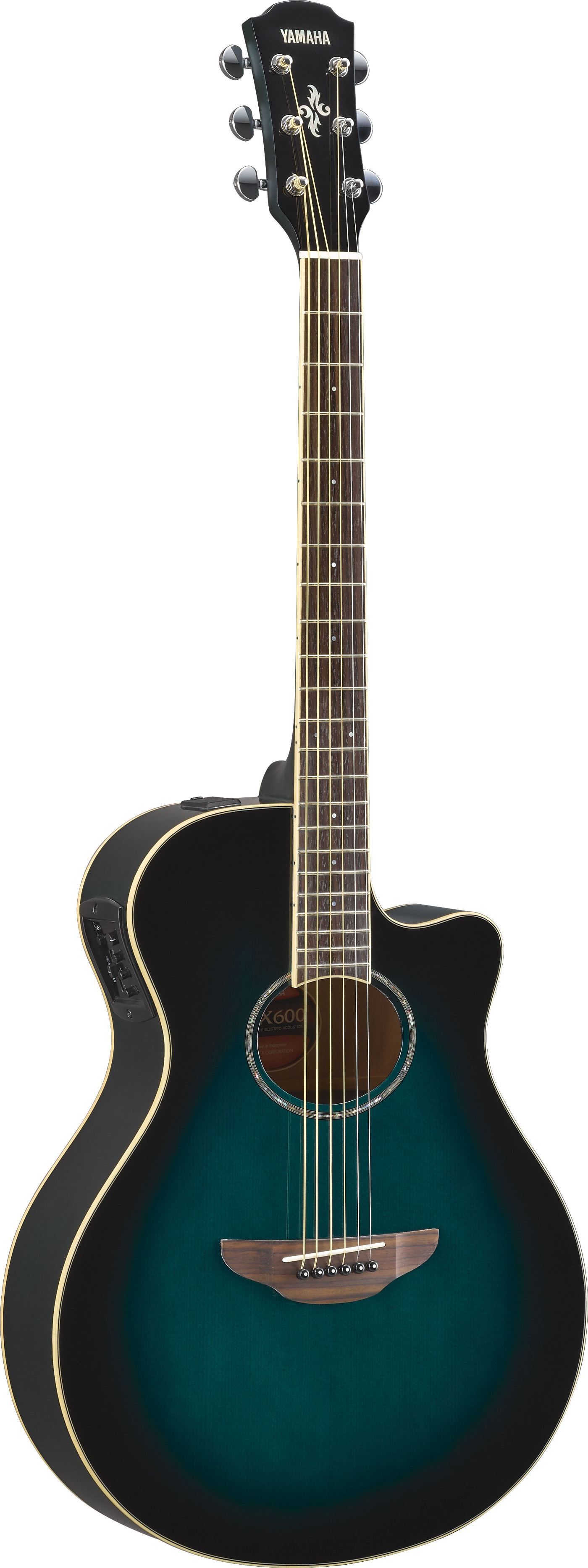 Yamaha APX600 Thinline Cutaway Acoustic-Electric Guitar, Spruce