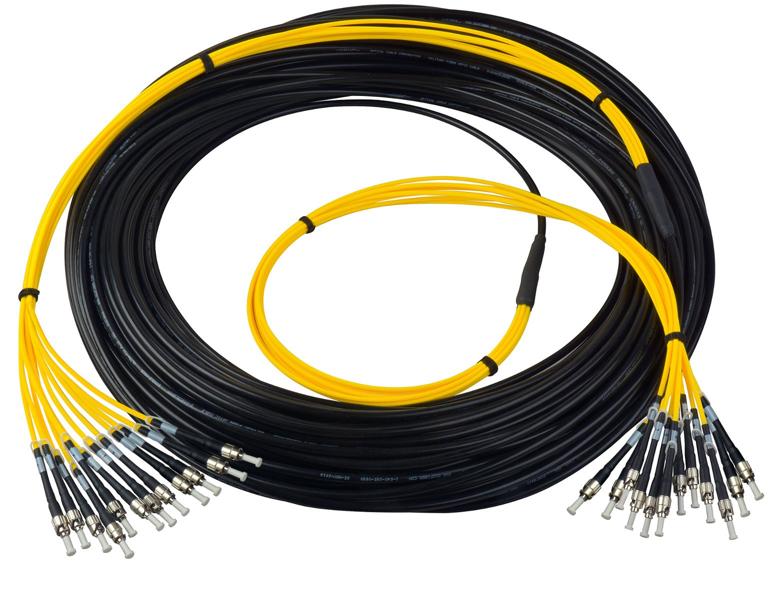 Camplex HF-TS12LC-0100 12-Channel Tactical Fiber Optical Snake 100 Ft Fiber  Optic Snake With LC Single Mode Connectors