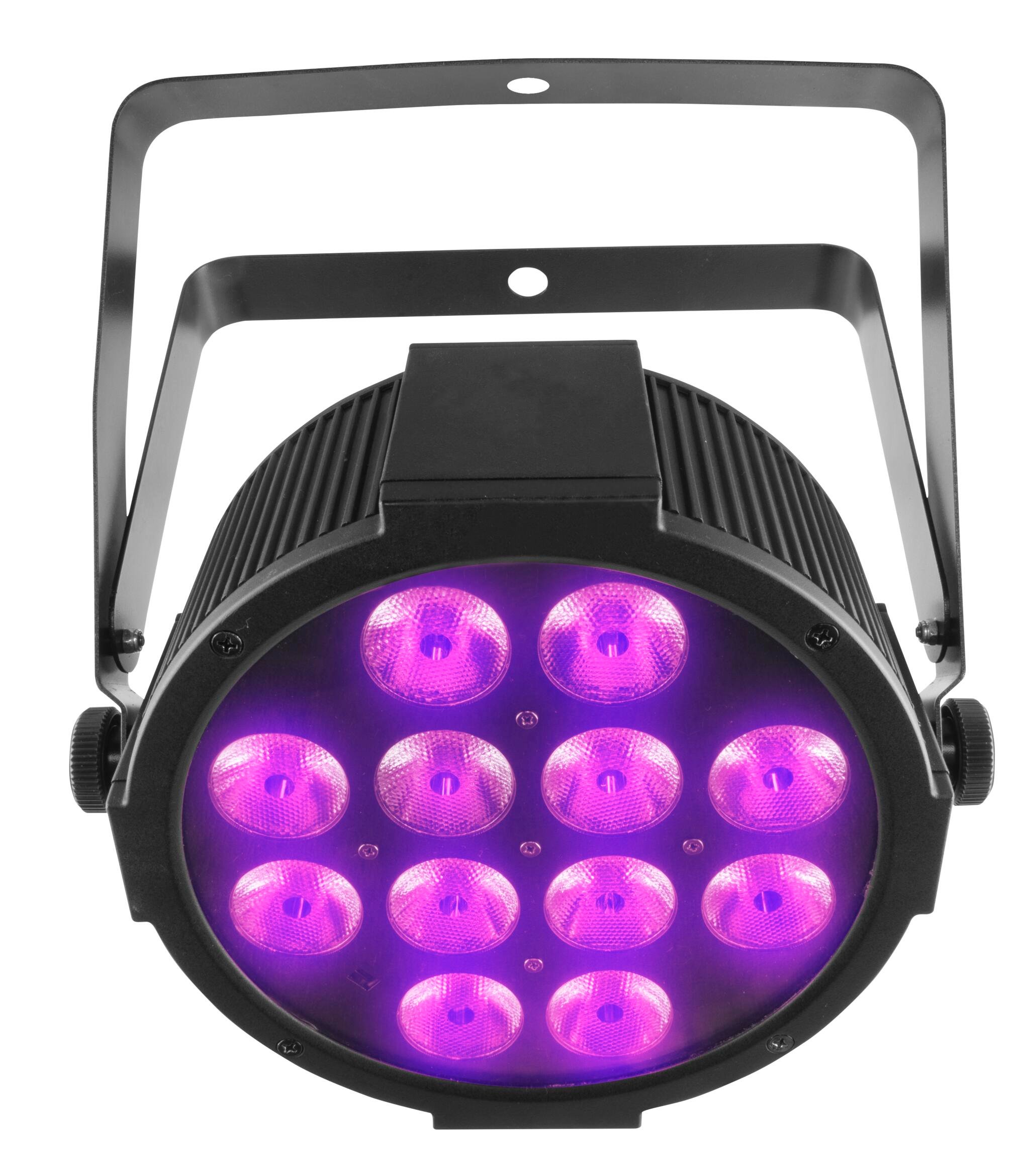 Chauvet Dj Slimparquv12usb 12x 4w Rgb Uv Led Par Can Full Pass Systems