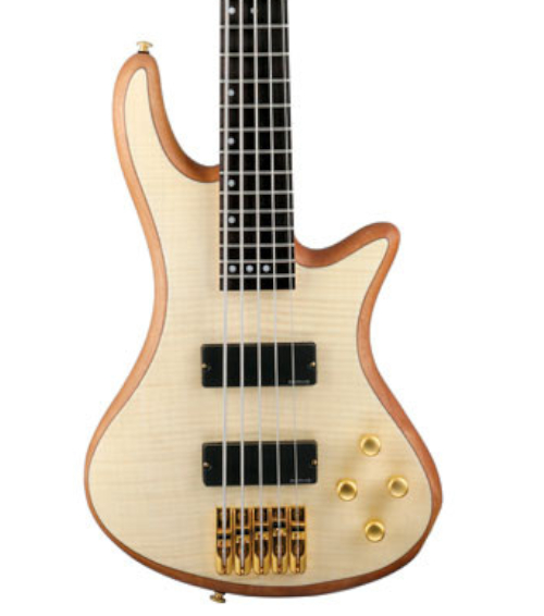 Schecter STILETTO-CUSTOM-5 Stiletto Custom 5 5-String Electric Bass Guitar with EMG 40Hz Pickups - NATURAL 2531 for sale