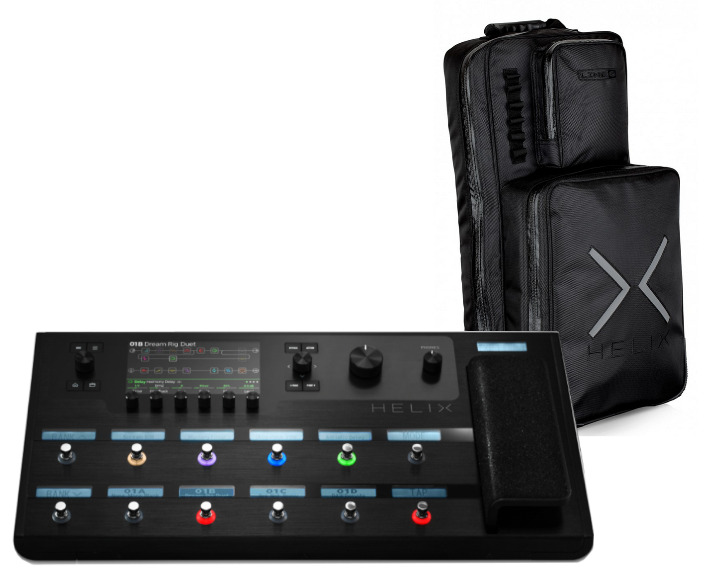LINE6 HELIX floor & 専用バックパック セット Line 6 Helix Footswitch and Backpack Guitar Multi-FX Floor