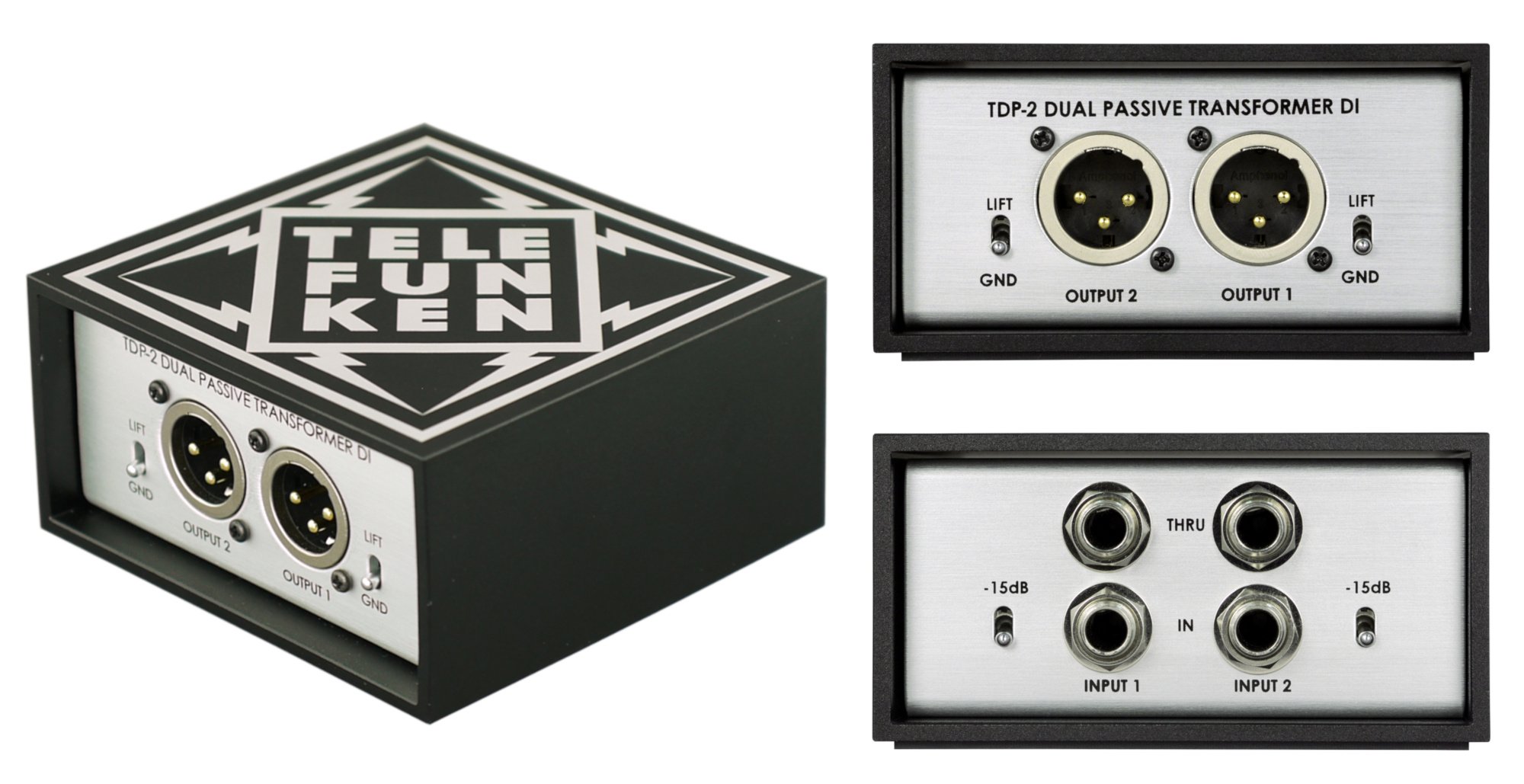 Telefunken TDP-2 Dual Passive DI Box | Full Compass Systems