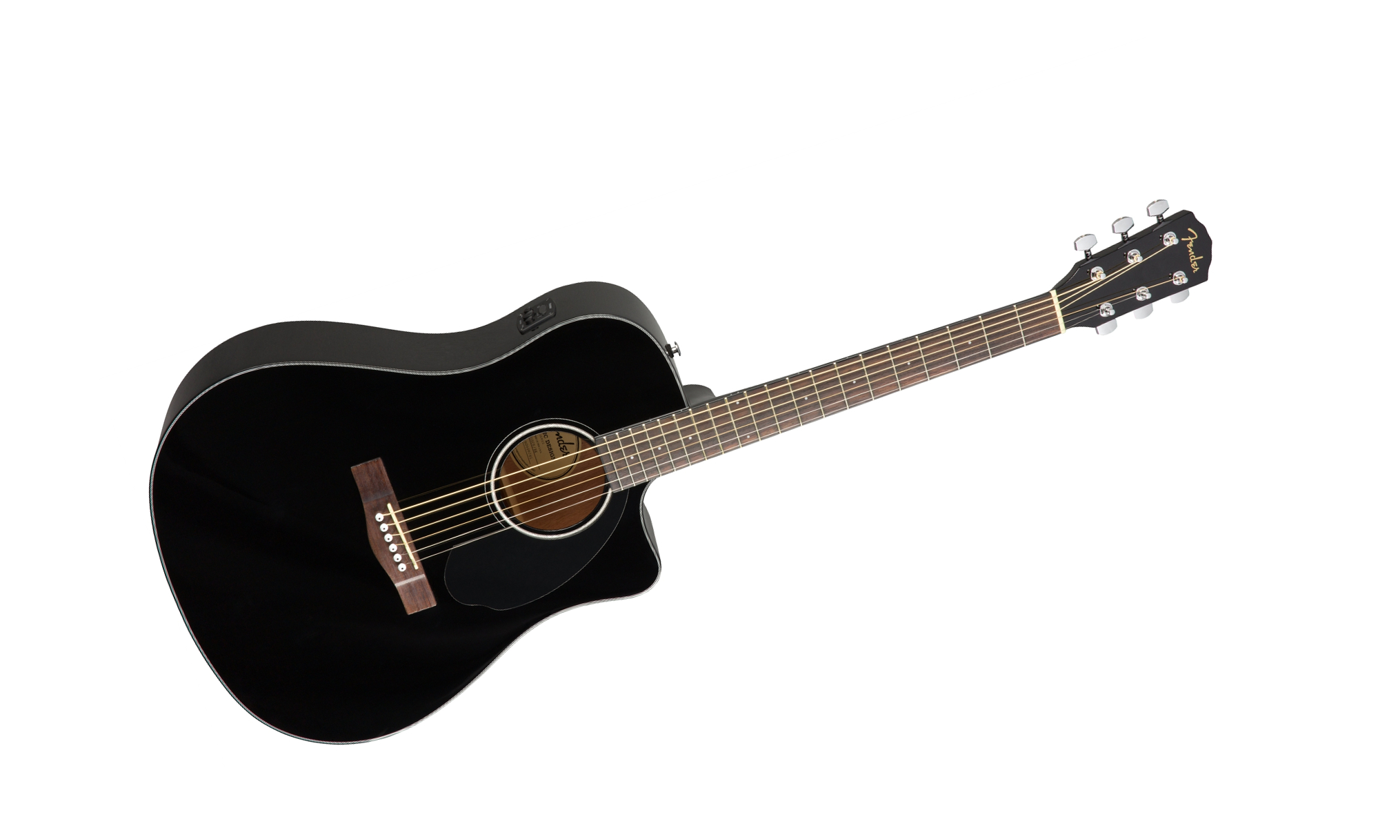Fender CD-60SCE Black Acoustic-Electric Guitar with Walnut