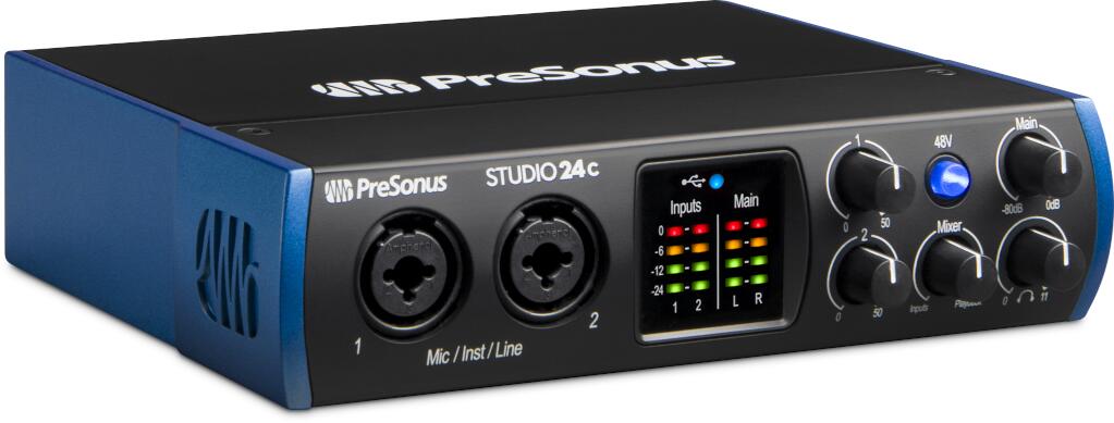 PreSonus Studio 24c 2 x 2 USB-C Audio Interface with Studio