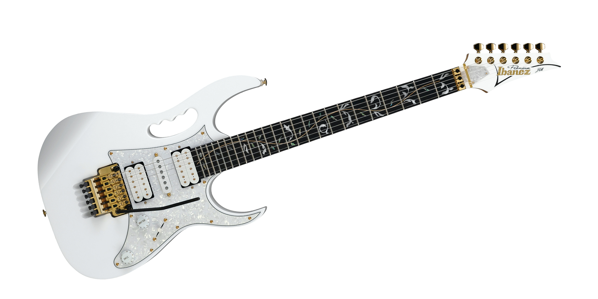 Ibanez Steve Vai Signature - JEM7VPWH Solidbody Electric Guitar with Ebony Fingerboard and Evolution Pickups - White for sale