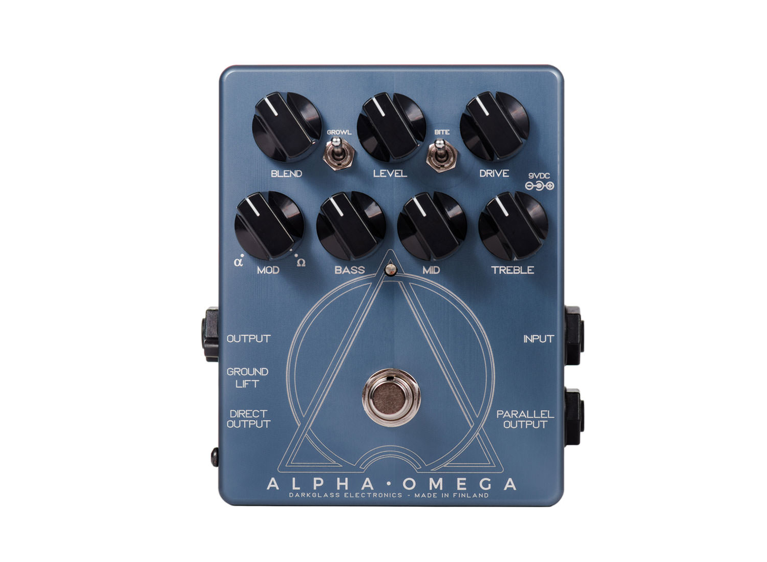 Darkglass Electronics Alpha-Omega Bass Preamp Pedal with Dual Distortion Engines, 3-Band EQ, Blend and Mod Controls for sale