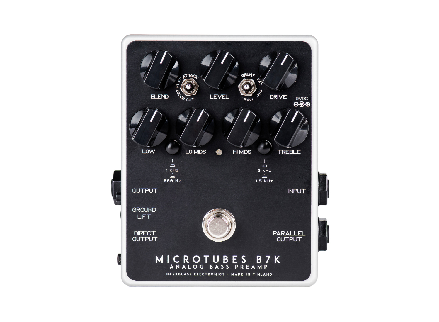 Darkglass Electronics Microtubes B7K V2 Bass Preamp Pedal with Selectable Hi and Low Mids, Overdrive, 4-Band EQ and DI for sale