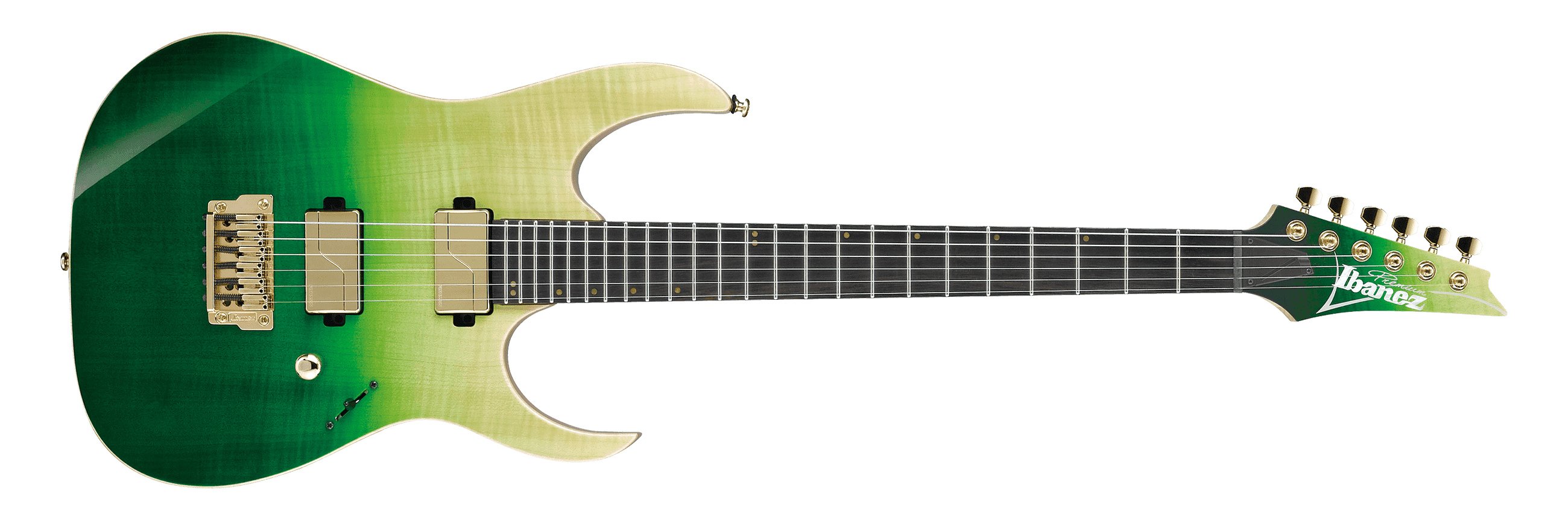 Ibanez Luke Hoskin Signature - LHM1TGG Solidbody Electric Guitar with Ebony Fingerboard - Transparent Green Gradation for sale