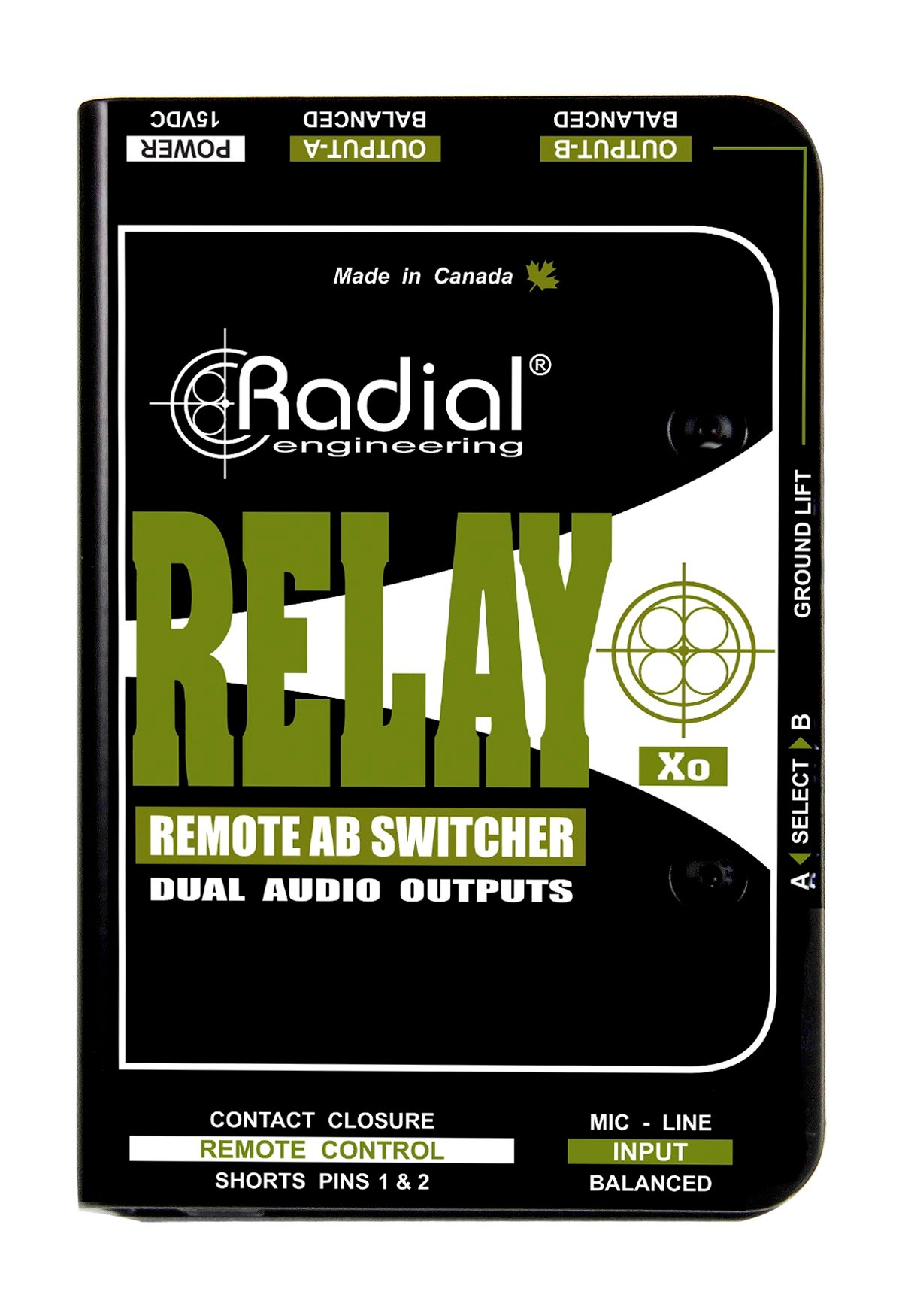 Radial Engineering Relay XO Balanced 1x2 Signal Router, May Be