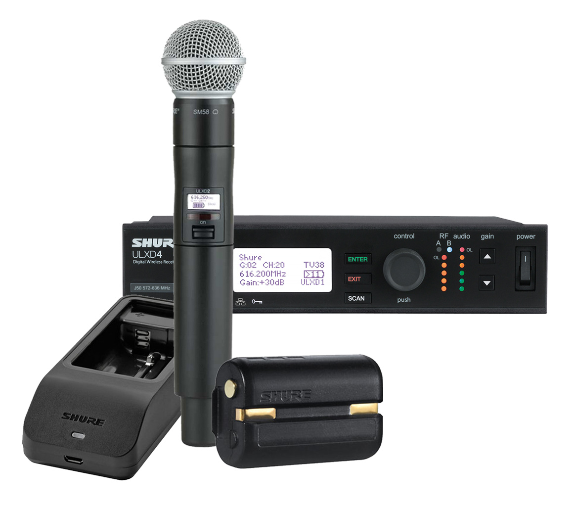 Shure ULXD24/SM58-G50 ULXD Handheld Wireless Bundle with 1 Shure ULXD24/SM58-G50 ULXD Handheld Wireless Bundle with 1