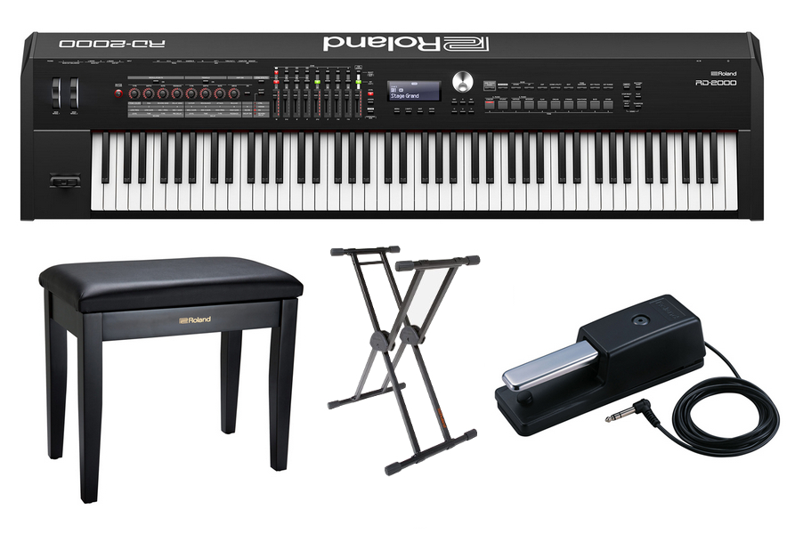 Roland Rd 2000fc Rst 02 Stage Piano With Pedal Stand Deluxe