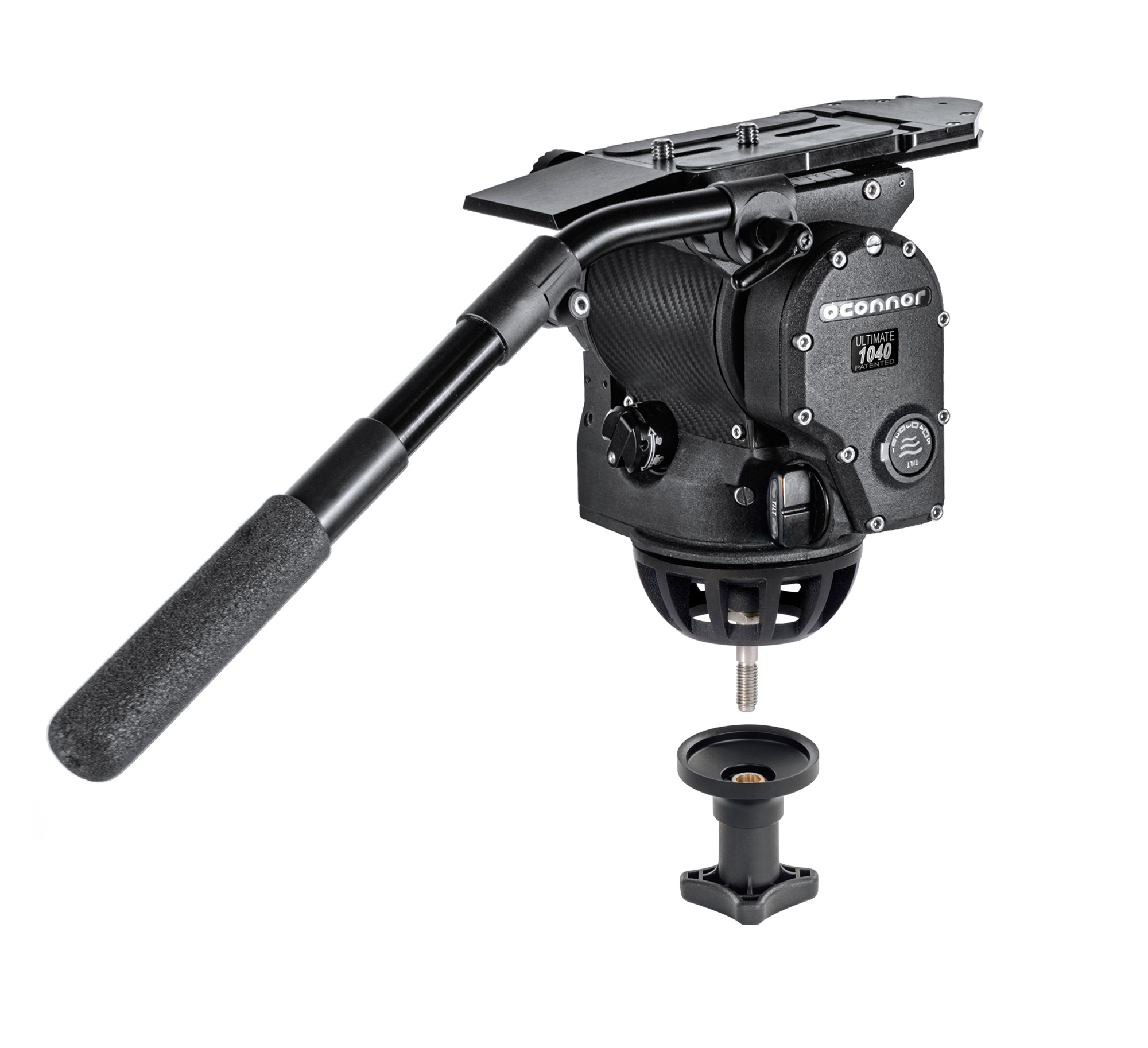 O`Connor C1040-FT100 1040 Fluid Head And Flowtech 100 Tripod With Handle  And Case Full Compass Systems