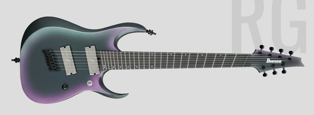 Ibanez RGD Axion - RGD71ALMS 7-String Solidbody Electric Guitar with Ebony Fingerboard - Black Aurora Burst Matte - BAM=Black Aurora Burst Matte for sale